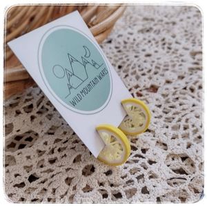 Adorable Lemon Slice Post Earrings